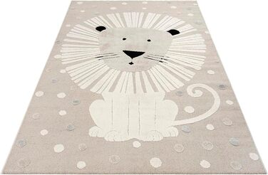 Килим Jungle Kids Килим для дитячої кімнати, дитячий килим, 3D ефект, простий у догляді, зносостійкий, лев, 80 х 150 см