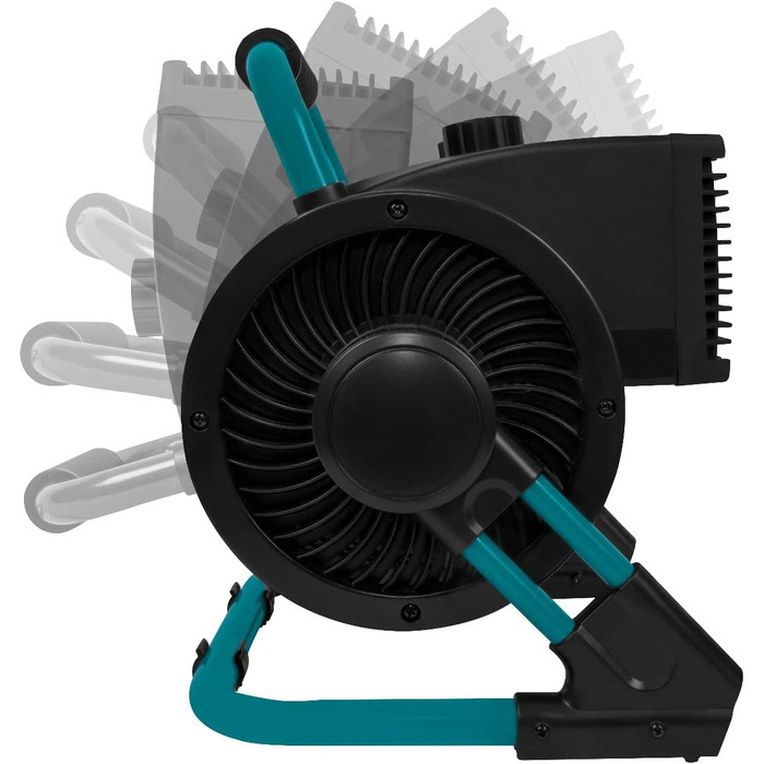 Електричний обігрівач VONROC Pro - Тепловентилятор - Обігрівач для гаража та майстерні - 1350 Вт/2000 Вт - Кераміка - 2 режими нагріву та вентилятор охолодження - Термостат - З функцією нахилу 90 - 20 м