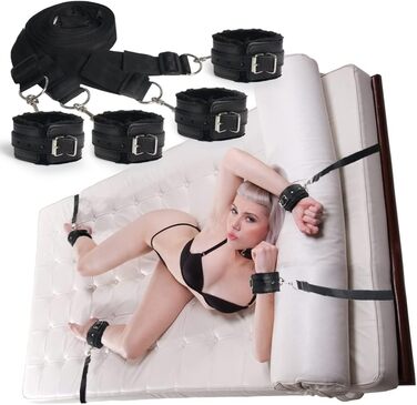 Набір бондажів Hallowa бондажі обмеження секс з наручниками манжети для ніг секс іграшки для ліжка БДСМ комплект постільний набір обмеження sm секс іграшки для початківців і пар екстремальний бондаж набір