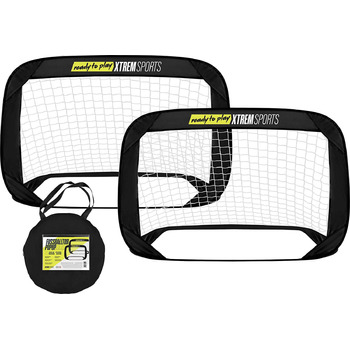Футбольні ворота XTREM Pop-Up, 2 шт. міцні, стійкі, зручні для транспортування, 120x80x80 см, для дітей та дорослих, для тренувань з футболу на свіжому повітрі