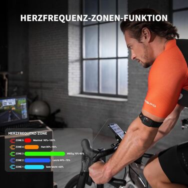 Пульсометр COOSPO HW9, Bluetooth ANT та датчик LED та Smart HRM, водонепроникний IP67, браслет для монітора серцевого ритму, сумісний з Polar, Wahoo, Garmin, Zwift, Elite HRV, чорний