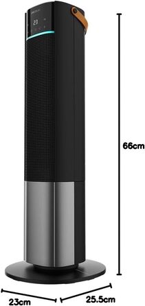 Керамічний обігрівач Cecotec ReadyWarm 2070 Max, 2000 Вт, цифровий дисплей, сенсорне керування та пульт, осциляція 60, 3 режими, термостат, для приміщень до 20 м, таймер до 24 год