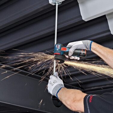 Акумуляторна кутова шліфувальна машина Bosch Professional 12V System GWS 12V-76 (у комплекті 1 твердосплавний відрізний круг, 1 тв