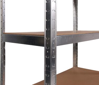 Металевий стелаж Ondis24 Thomas, полиця для зберігання 90x40x180 (В) см, полиця для підвалу, вантажопідйомність до 875 кг, сріблястий, з 5 полицями, вантажопідйомність кожна 175 кг, регульована висота, функціональний надміцний стелаж