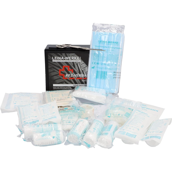 Автомобільна аптечка з фотодруком, чорна/багатобарвна, 1 x 10 шт., 10105