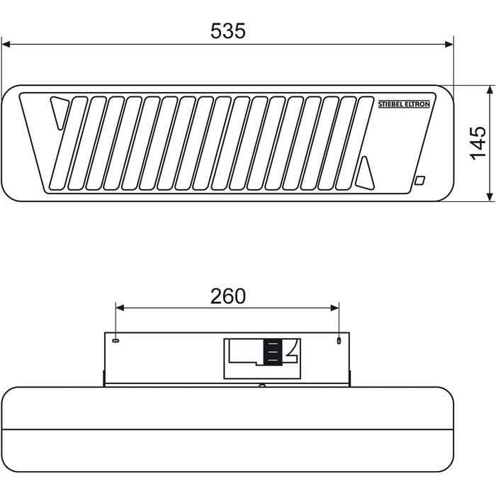 Інфрачервоний кварцовий обігрівач STIEBEL ELTRON IW 120, 1,2 кВт, сертифікований TV/GS, білий, без вилки, 230 В, 229339 8 м Одинарний