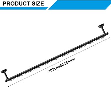 Стельова вішалка для одягу, вішалка для одягу під будь-яким кутом, вішалка для одягу, настінне кріплення, кутові стельові рішення для горищ, спалень, під сходами, місце для зберігання, чорний