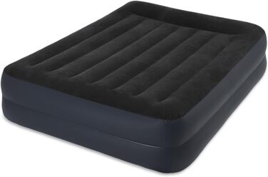 Надувний матрац одномісний Intex Adult Queen Pillow Rest з Fiber-Tech Bip 152 x 203 x 42 см, верх чорний/низ синій