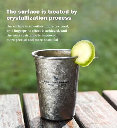 Мл титанова пивна кружка одношарова чашка кава чай кола чашка відкритий кемпінг подорожі легка чашка для води 12 унцій пікнік сад вечірка чашка фестиваль подарунок Ti3087D, 350