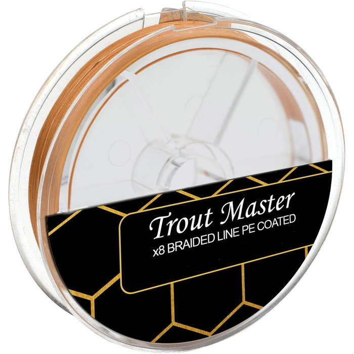 Волосінь Trout Master Fine Gold X8 PE 0.08мм 6.8кг - 120м, волосінь плетена, волосінь для лову форелі