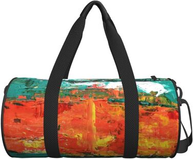 Спортивна дорожня сумка, зелено-помаранчево-жовта, абстрактний малюнок, для чоловіків та жінок, сумка-мішок, спортивна сумка