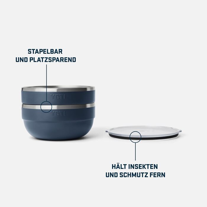 Термос YETI Rambler з кришкою, темно-синій, великий