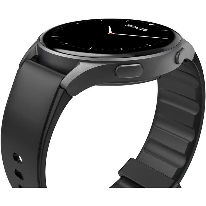 Розумний годинник Hama 8900 з GPS, водонепроникний IP68, функція телефону (сенсорний AMOLED-дисплей, голосове керування, спортивні режими, трекер сну, пульсометр, WhatsApp, годинник для бігу, пульсометр, фітнес-годинник) чорний