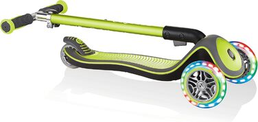 Самокат для дітей, 120/80 мм, ABEC 5, 3-колісний, регульований по висоті, світлодіодні колеса, салатовий