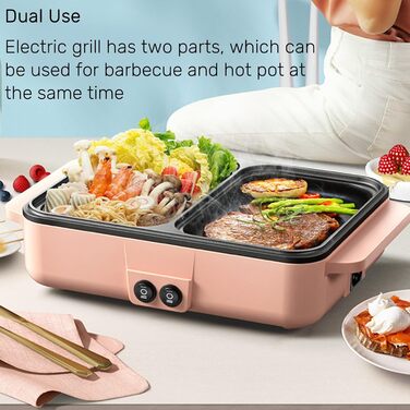 Вт електричний гриль для внутрішнього гриля, електричний корейський гриль, контактний гриль, міні-електрична сковорода на сковороді, гаряча каструля на 2 особи, дворазова вилка ЄС, 220 В 180 , для дому, кімнати в гуртожитку, 1200