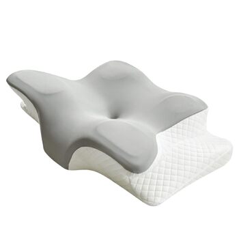 Ортопедична подушка для шиї з піни з ефектом пам&39яті, ергономічна подушка від болю в шиї, подушка з піни з ефектом пам&39яті для сну на боці, спині та животі для покращення якості сну