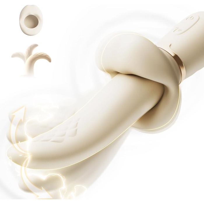 Вібратор Bestvibe «Мовний» для жінок, 2-в-1, ротаційна стимуляція 360°, 7 режимів смоктання та 7 режимів вібрації, силікон