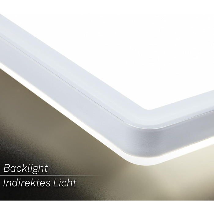 Стеля LED-світильник BRILONER 98 см з непрямим підсвічуванням, RGBW кольорове світло, пульт ДК, панельна лампа для вітальні та кухні, 98x20x3 см, білий