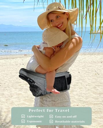 Переможець нагороди Mom&39s Choice Award - сертифікована CozyOne CPC дитяча кенгуру, регульований поясний ремінь із дизайном підтр