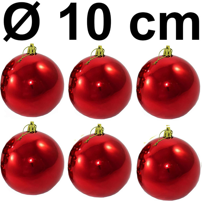 Різдвяні кульки 6 шт червоні Annastore