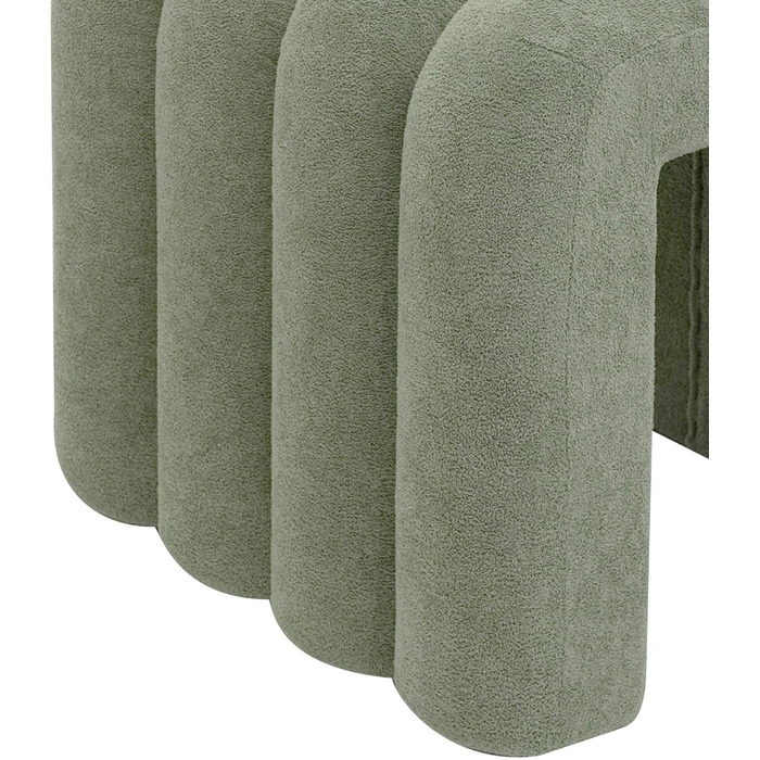 Комплект із 2 сучасних підставок для ніг, низькі пуфи, темно-зелений колір, поліестерова тканина МДФ, предмети домашнього декору, для дивана - Розміри ВxШxГ 40 x 38 x 40 см - Арт. RE7062