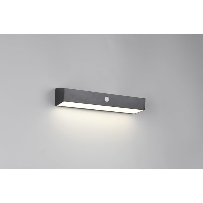 Гібридний сонячний LED-настінний світильник Reality Leuchten R23306102, сріблястий/чорний пластик, 6 Вт, з датчиками руху та освітленості, орієнтаційне світло