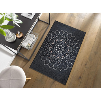 Килимок для дверей з можливістю прання та сушіння, Purnima 75x120 см, для використання всередині та зовні приміщень, можна прати 75 x 120 см (прямокутний), сірий