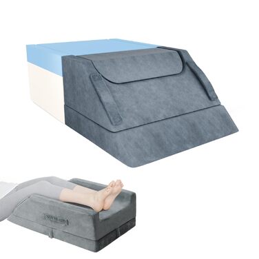 Регульована по висоті подушка для підняття ніг - Ергономічна подушка для підняття ніг - Подушка для колін, подушка для ніг, для лімфодренажу, відпочинку, полегшення стану ніг при варикозному розширенні вен та ішіасі