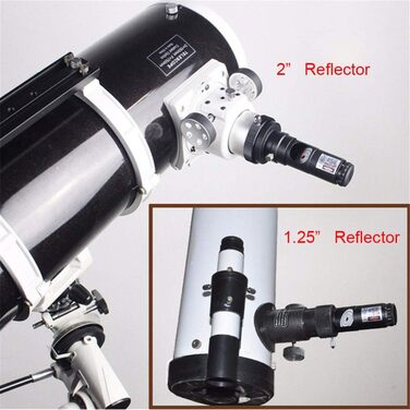 Лазерний коліматор телескопа 1,25 дюйма, калібратор Bysameyee з 2-дюймовим адаптером для колімації рефлекторного телескопа Ньютона