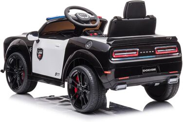 Дитячий транспортний засіб - електромобіль Dodge Challenger з поліцейською ліцензією - акумулятор 12В, 2 двигуни - пульт дистанцій