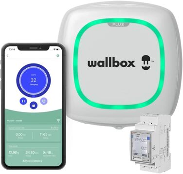 Сонячний зарядний пристрій Wallbox Pulsar Plus - зарядний пристрій для електромобілів (7,4 кВт, 5 метрів, тип 2, WiFi, Bluetooth,