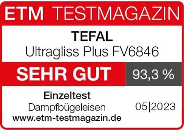 Парова праска Tefal FV6846E1 Ultragliss Plus проти накипу 2800 Вт знімний колектор для накипу 50 г/хв. безперервна подача пари 260