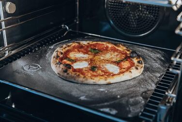 Камінь для піци BlackSteel - сталь для випікання для духовки та гриля - прямокутне деко для духовки - 35см х 35см х 6мм Легована с