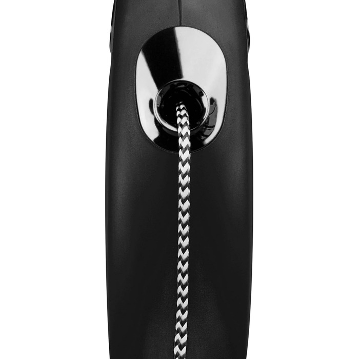 flexi® Classic M Rope 8 м чорний, висувний повідець для собак до 20 кг