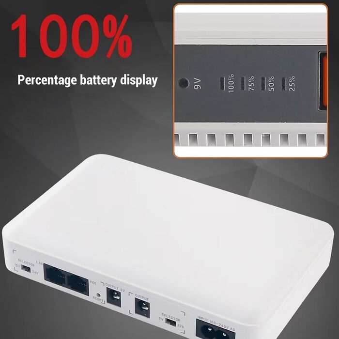 Міні-UPS резервне живлення 8000mAh з WiFi для роутера, модему та камер відеоспостереження