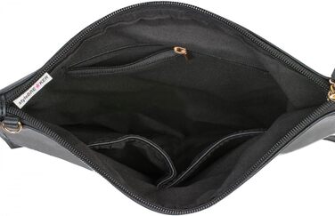 Клатч styleBREAKER з принтами ТАК та НІ, китицею на блискавці, ручкою для носіння на руці та знімним ремінцем, жіночий 02012078, колір Білий/Темно-синій