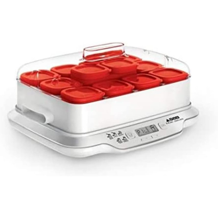 Експрес йогуртниця Multidelices на 12 баночок, біла/червона 12 баночок червона, 661500