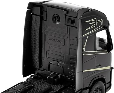 Вантажівка Volvo FH16, 132, метал/пластик, чорна, на дистанційному управлінні, управління за допомогою програми через Bluetooth, без модуля дистанційного керування Без модуля дистанційного керування Одинарна, 6731