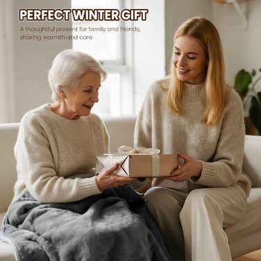 Електрична ковдра з підігрівом XXL 200x180 см, з автоматичним вимкненням, 6 режимів нагріву, для ліжка та дивана, із захистом від перегріву, можна прати 200180 см