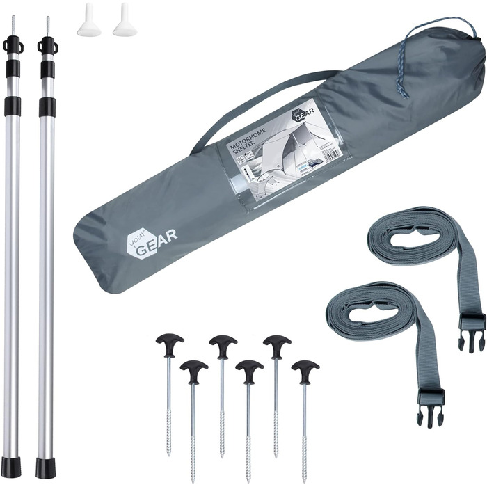 Брезент для автобудинку yourGEAR Tropea з бічними стінками, водонепроникним сонцезахисним вітрилом Bulli із захистом від ультрафіо