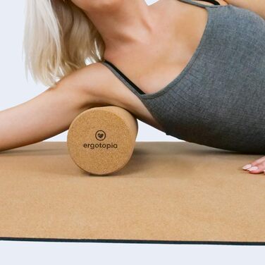Ролик для фасцій Ergotopia з екологічно чистого корку/масажний ролик з натурального матеріалу для самомасажу в повсякденному житті/фітнес-ролик для здорового тренування фасцій