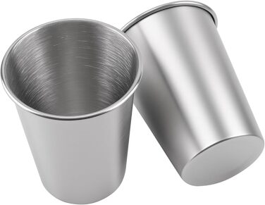 Набір з 8 чашок з нержавіючої сталі, 350 мл, срібна кружка з нержавіючої сталі, штабельовані металеві дорожні чашки, чарки для шотів, чашки з нержавіючої сталі для кемпінгу, вечірок, подорожей, барів та активного відпочинку