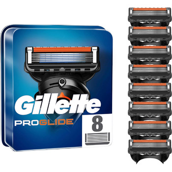 Леза для бритви Gillette Fusion5 ProGlide для чоловіків, 8 змінних лез з технологією FlexBall, що реагують на контури