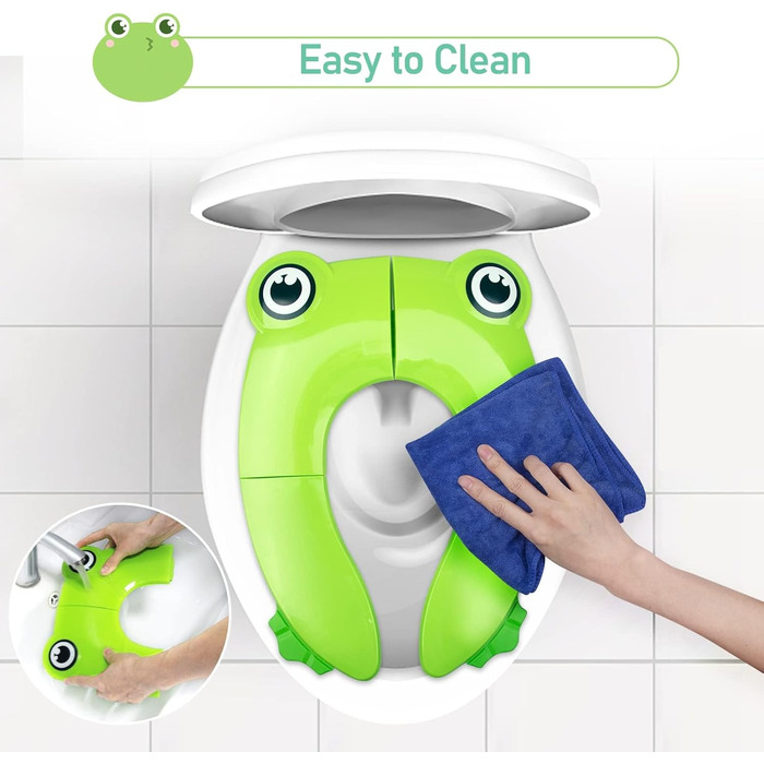 39s Toilet Trainer Seat, WC Seat Toddler Potty Trainer with Storage Trainer, Green Frog, 39s Toilet Trainer Seat, WC Seat Toddler