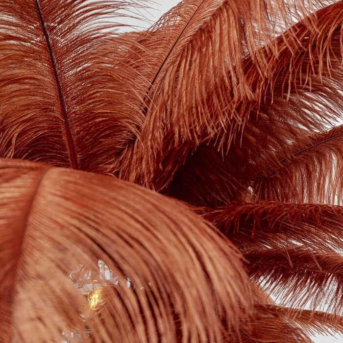Підлоговий світильник Kare Design Feather Palm Rusty, червоний, 165 см, декоративна лампа для вітальні (лампа не входить у комплект)