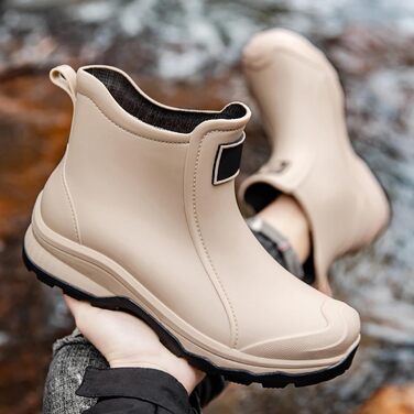 Чоловічі гумові чоботи, водне взуття, гумове взуття з верхнім одягом, студентський повсякденний одяг, все для роботи на свіжому повітрі, риболовлі, миття автомобіля, кухні, не бахіли, гумові гумові чоботи, високе взуття, чоловічі, сірі, 39 1/3 EU