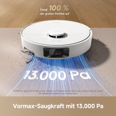 Робот-пилосос Dreame D20 Pro Plus потужність 13 000 Па, DuoBrush для шерсті тварин, очищення кутів, самоочищення, LDS-навігація та лазерне уникнення перешкод, сухе та вологе прибирання твердих підлог і килимів, акумулятор 5 200 мАг