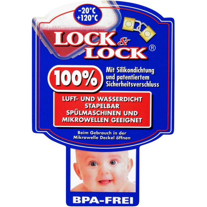 Контейнер для зберігання Lock & Lock HPL805 180 мл, прямокутний, 6 шт.