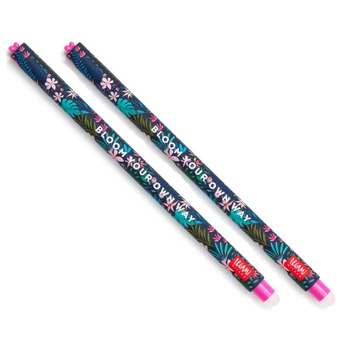 Гелева ручка LEGAMI, що стирається, Flora, термочутливе чорнило, діаметр наконечника 0,7 мм, довжина 15 см, бірюзове чорнило, 2 шт.