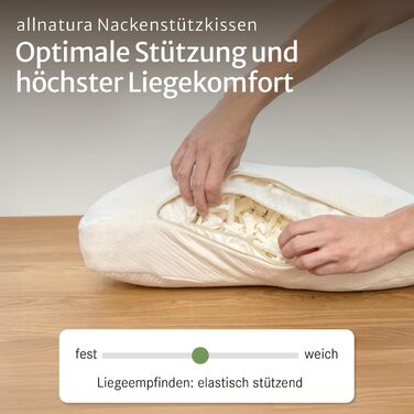 Подушка allnatura Метелик подушка для підтримки шиї Alata ергономічна подушка Метелик зі 100 натуральними латексними пластівцями індивідуально регульована та дихаюча з чохлом, який можна прати виготовлено в Німеччині